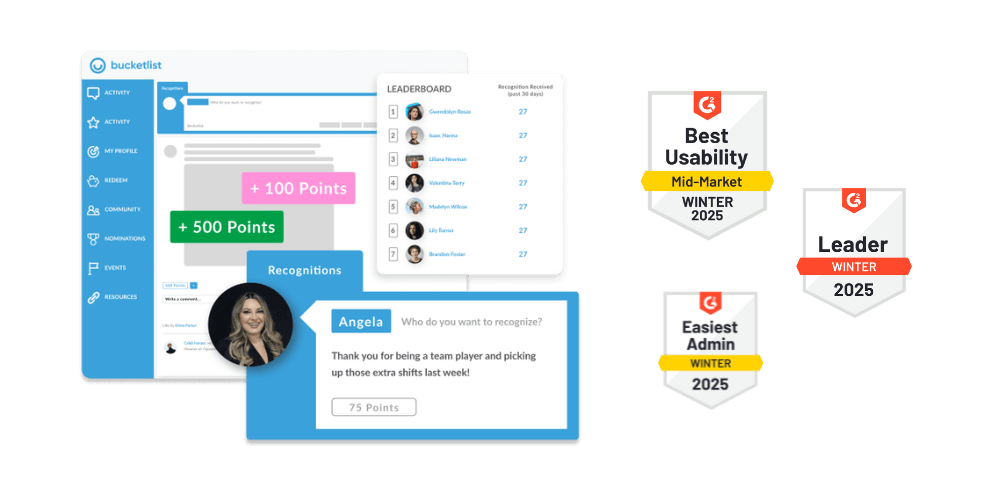 bucketlist rewards ad recognition